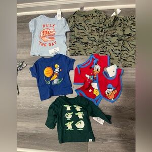Assorted Kids Graphic T-Shirts and Bibs